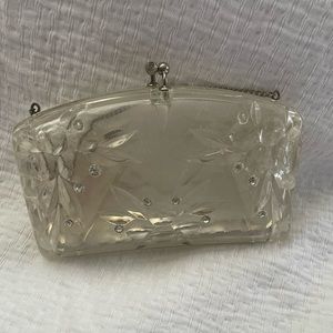 Vintage lucite clutch